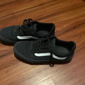 Vans Black Sneakers with White Stripe